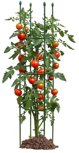 G-LEAF 1 Stück Garten Rankhilfe Tomatenkäfig Pflanzenstütze Obelisk Klettergerüst Spalier| Rankgitter Kletterhilfe| Kletterpflanzen,Tomaten,Rosen (140cm)