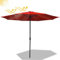 Daromigo Sonnenschirm 350 cm Rot Ampelschirm mit Kurbel| Sonnenschutz UV Schutz 50+ | Gartenschirm Kurbelschirm Marktschirm wasserdicht für Garten, Terrasse, Balkon, ohne Ständer