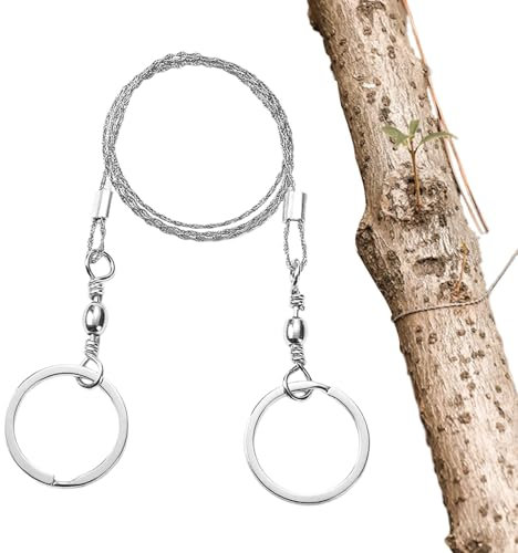 Sierra de Supervivencia - Motosierra de Bolsillo y Cable Para Tuberías, Herramienta de Hilo Para Cortar Madera al Aire Libre, Versátil