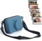 HIYQIN Kameratasche kompatibel mit Fujifilm Instax Wide 400, für Instax Wide 400/210/300, LOMO Hartschalen-Eva-Tasche mit Schultergurt, Tasche und magnetischen Rahmen – Blau
