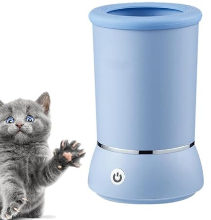 Automatisch Pfotenreiniger Für Hunde, Fußreiniger Für Haustiere, Elektrisch Hundepfoten Reiniger, USB Wiederaufladbar 360° Rundum Hunde Pfotenreiniger, Hunde Pfotenwaschanlage