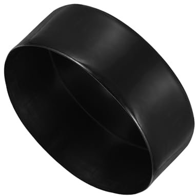 QUARKZMAN 150mm Tapones de Extremo de Goma, Tapa para Postes Flexible Vinilo PVC Grande Cubierta de Agujero Redondo Protector para Valla Silla Barandilla Tubería de Tierra Perno, Negro