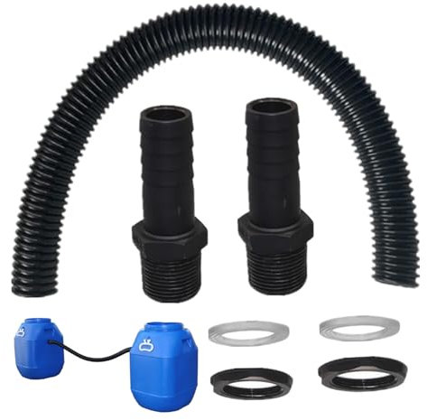 Water Butt Connecting Kit 0.5M Water Butt Connector Pipe Link Kit for Downpipe for Joining Rain Barrels Tanks Fittings 3Pcs, Accessories