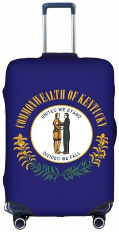 Jkkghll Kentucky - Copertura elastica per valigie da viaggio, con cerniera nascosta, antigraffio, bianco, S