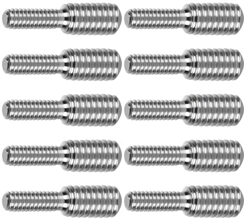 10 bulloni filettati a doppia estremità, M4 x 10 mm, adattatore filettato doppio M6 x 10 mm, perno in acciaio inox M6 su M4, inserto filettato M4 su M6 per fissaggio a colonna strutturale