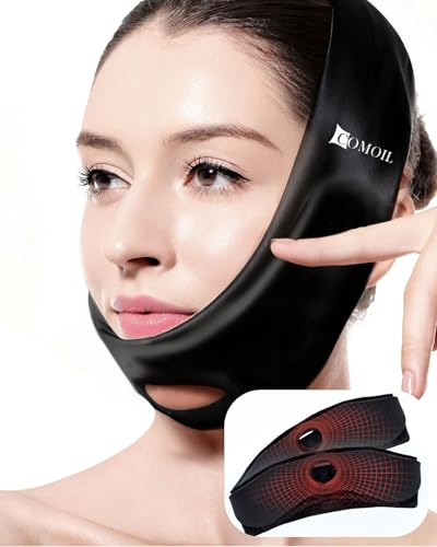 Maschera rinfrescante per denti del giudizio con 2 confezioni di gel, refrigerante viso con taglio mento, compresse gel integrate per terapia termica e fredda per TMJ, dopo estrazione del dente e