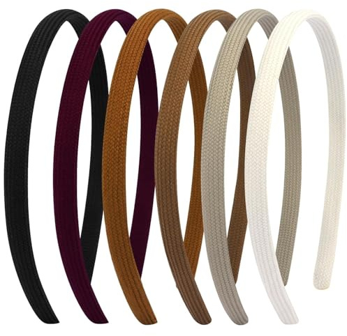 Cerchietto Capelli Donna, 6pcs Antiscivolo Cerchietto per Capelli, Cerchietti Semplici Fasce per Capelli, Cerchietto Moda Donna, Fasce per Capelli Vintage, per Donne e Ragazze