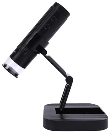Generic Microscopio de Mano Digital Ajustable 1080P con Luces LED Brillantes para Experimentos Científicos de Niños, Kit de Ciencia de Microscopio para Niños con Soporte de Múltiples ángulos