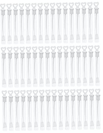 Mini Heart Shape Wedding Bubble Wand Soap Bottle 48PCS – Kids Party Decoration Supplies