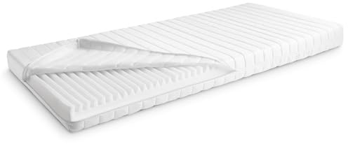 K16 Dual Firmness Cold Foam Mattress with 7 Comfort Zones - Medium Firm & Firm Sides, Hypoallergenic, Washable Microfiber Cover for Enhanced Sleep Support