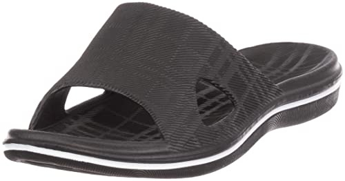 Brandsseller Ciabatte da bagno da uomo, tinta unita, Nero , 43/44 EU