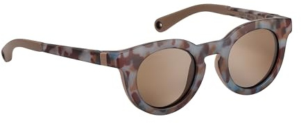 BEABA, Lunettes de Soleil pour Enfant 2-4 Ans, Protection 100 Pour cent UV - CAT 3, Protection Latérale, Confort Optimal, Branches Ajustables 360 Degré, Adapable à la Vue, RETRO Happy Blue Tortoise