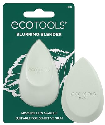 EcoTools Blurring Blender Makeup Sponge, Makeup Blending Sponge For Blurred Skin, For Liquid & Cream Foundation, Cloud Coverage Memory Foam, Eco Friendly, Latex Free, Cruelty-Free & Vegan 1 Count
