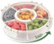 Jemey Snackbox mit 6 Fächern, Drehbare Snackschale Snacktablett Organizer Geeignet zur Picknicks und Familientreffen, Herausnehmbare Snack Spinner für Süßigkeiten, Obst, Nüsse, Nicht spülmaschinenfest