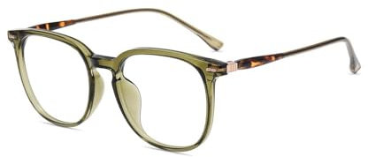 Firmoo Oversized Blue Light Blocking Glasses for Women Men Square Computer Eyeglasses Reduce Eyestrain