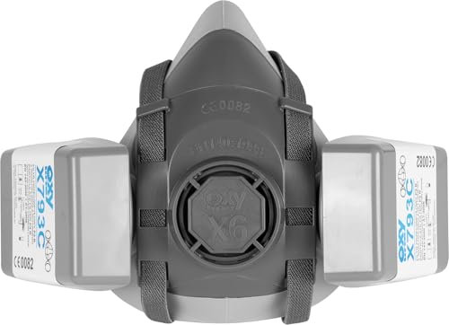 Kit de protection respiratoire ACE pour les artisans et les ouvriers du bâtiment - Masque de protection respiratoire avec double filtre P3 - Demi-masque anti-poussières et particules