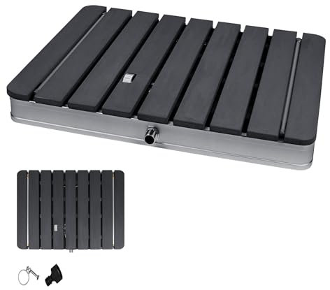 YRHome Douche de jardin - Douche de sol - Douche extérieure - Douche de sauna - Douche de camping - Rectangulaire - 70 x 55 cm - Hauteur de la fontaine jusqu'à 4 m - Surface antidérapante - Résistant