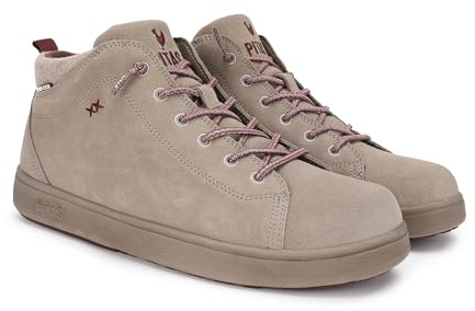 Pitas | AUSTIN | Stivali casual da uomo | Stivaletti in pelle| Scarpa urbani | Mocassini | Nautiche invernali | Sneakers Casual | Calzatura Senza lacci | Calzature Walkinpitas | Beige | 44