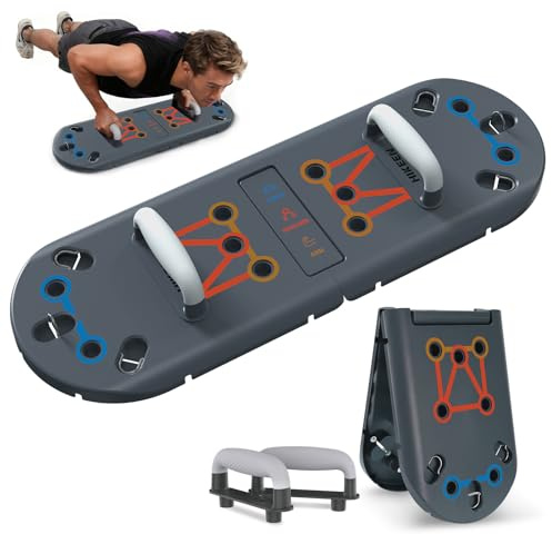 BOOSTEADY Push Up Board - Portable Push Up Bar for Home & Travel, Multi-Functional Fitness Workout Equipment | Ideal Home Gym Equipment for Strength Training | Durable Push Up Board for Men and Women