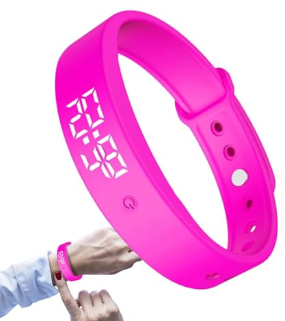 Vibrerande väckarklocka armband - ABS silikon timer klocka med 3 larm