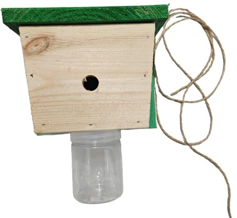 Piège à Abeilles Charpentières En Bois Anti-Évasion Réutilisable | Piège À Essaim D'Abeilles Campagnard Pour Terrasse, Jardin, Branches d'Arbre, Rucher et