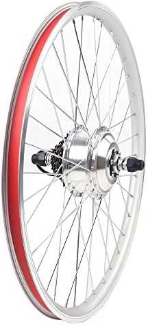 Chensyo Kit Conversion Vélo Électrique 26 Pouces 36V 250W, Moteur Roue Arrière Brushless avec Écran LCD, Capteur Pas, Accélérateur Pouce, Frein Coupure, Roue Libre 7 Vitesses, V-Brake/Frein Disque