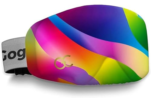 GogglesCover Ski Goggles Protective Cover, Protective Goggle Cover Portable, Ski Goggle Cover Sleeve Anti-Scratch, Ski Goggles Accessories, Ski Equipment, Rainbow Flow Design