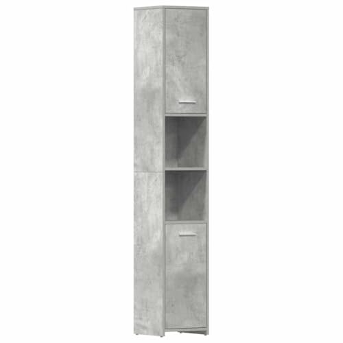 vidaXL Badrumsskåp betonggrå 30x30x183,5 cm konstruerat trä