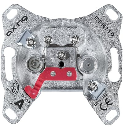 Axing BSD 967-17X multimediagenomföringsdosa 17 dB 5–1800 MHz kabel-tv TV-uttag bredband backkanal-lämplig CATV DATA