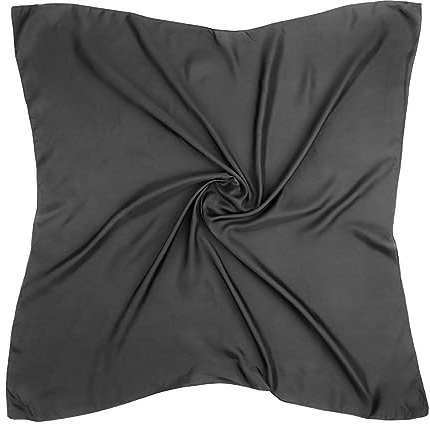 DRESHOW Donna Foulard Quadrato Grande in Raso Sciarpe per Capelli Accessori in Seta Bandane da Spiaggia con Motivi Classici