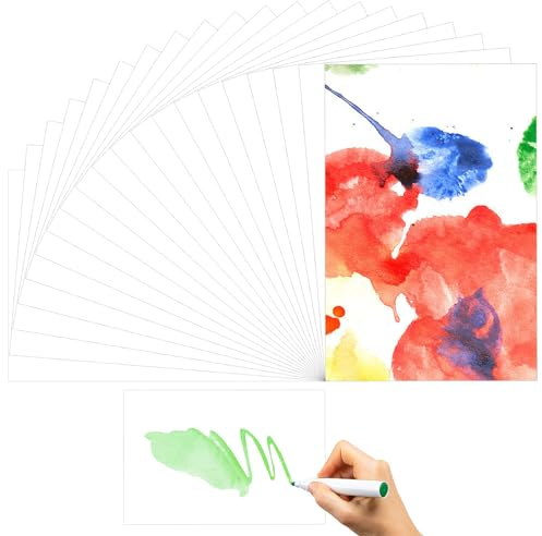 100 Stück Postkarten Blanko, A6 Doppelseitige Blanko-Postkarten aus Weißem Cardstock Blanko-Wasserkarton Handgemalte Grußkarten 15 x 10 cm für DIY-Dankeskarten, A6 Karteikarten, Skizzenmalerei, Druck