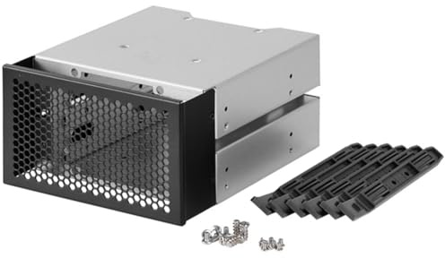 Dasing Cage pour disque dur 3,5 avec espace de ventilation, compartiments amovibles pour disque dur, support pour 3 disques durs