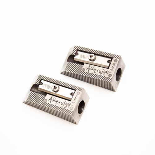Ashton and Wright Metal Sharpener, Pack of 2 (Antique Silver, Single Hole)