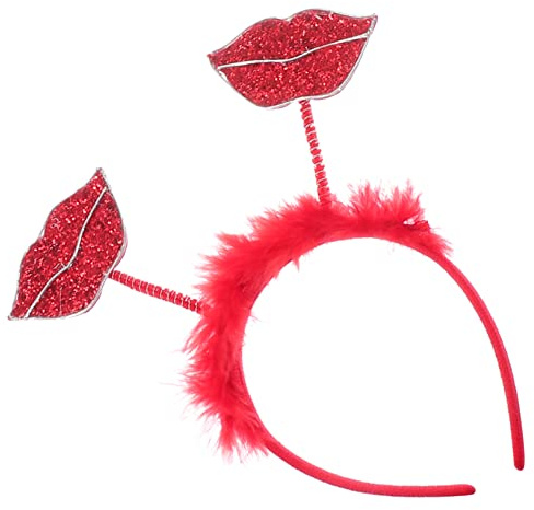 FRCOLOR Diadema De Labios Rojos Para San Valentín Fiesta y Eventos Adorno Cabeza De Adulto Accesorio De Disfraz Para Fiestas Temáticas