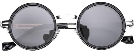Plyisty Justerbara Solglasögon Med Tonade Glas, Polariserade Glasögon Med 49 Mm ND-Filterlinser, Rund Båge, Universal För Män Och Kvinnor, Dykning, Fiske, Utomhusaktiviteter