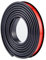 DryiC U-Shape Self-Adhesive Furniture Edge Tape Flexible TPE U-Profil Gummi Schutzleisten Breite 25mm,Schwarz,Length:5m