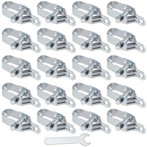 SEUNMUK 20 PCS 100mm Fence Wire Tensioners, Heavy Duty Metal Wire Fencing Line Tightener, Ratchet Wire Tensioner for Tensioning Cable, Rope, Chain