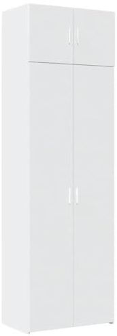 vidaXL Armario de Madera de ingeniería Blanco 70x42,5x225 cm