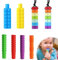 URHRHU 8 Pièces Collier à Macher en Silicone, Machouilleur Enfant Stylo Jouet Sensoriel à Mâcher, Inclure 6 Embout Crayon à Macher et 2 Pendentif à Mâcher pour Dentition Enfant TDAH Autisme