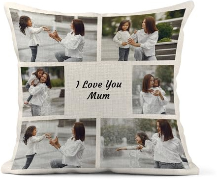 Personalised Anniversary Couples Gifts for Women & Men, Personalised Pillows Adults, Customised Cushion with Photos, Custom Photo Pillow, Personalised Christmas Photo Gifts for Him & Her