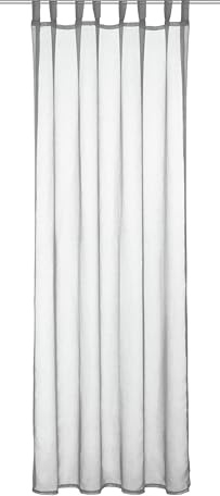 Sehlbach Tenda pronta per l'uso con occhielli, Tessuto di lino, Antracite, 135 x 245 cm, Texture elegante, Opaca, Facile da fissare, Certificato Oeko-Tex, Personalizzabile