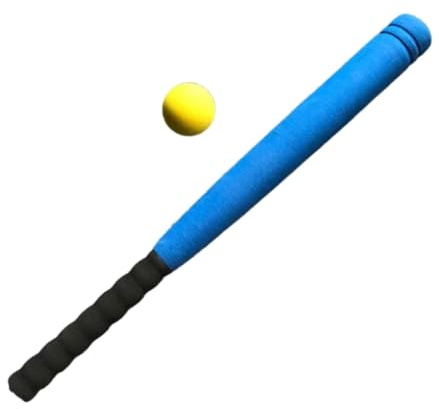 iplusmile Set de Baseball pour Garçon Fille avec Batte Bleue et Balle Mousse Entraînement pour Améliorer la Coordination Compétences Au Bâton Adapté Aux Tout-Petits pour Jeux Plein Air