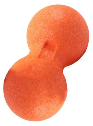 Anneome Bola de Masaje Doble Tipo Maní para Profundo Pelota Fitness Naranja Herramienta Portátil para Relajación Muscular y Alivio de Nudos Cuello Espalda y Piernas