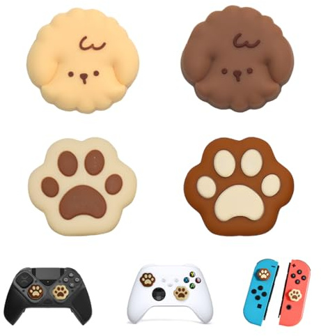 4 Tapas De Joystick para Nintendo Switch 2, Lindas Cubiertas De Silicona para Joystick Joy-con 2, Cubiertas para Switch 2, Serie Puppy Paw