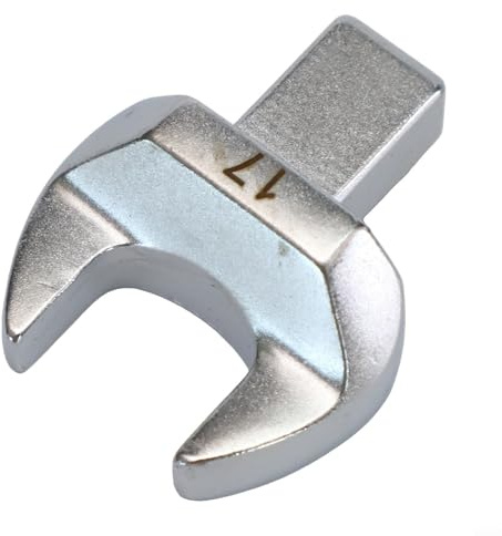 FACULX Llave dinamométrica de extremo abierto con cabezal de inserción de 9 x 12 mm, apertura ajustable para tamaños versátiles de pernos y tuercas (17 mm)