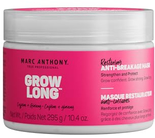 Marc Anthony Deep Conditioning Hair Mask for Dry & Damaged Hair, Grow Long Biotin - Argan Oil, Caffeine & Keratin Anti-Frizz Leave-In Repair Treatment For Split Ends & Breakage