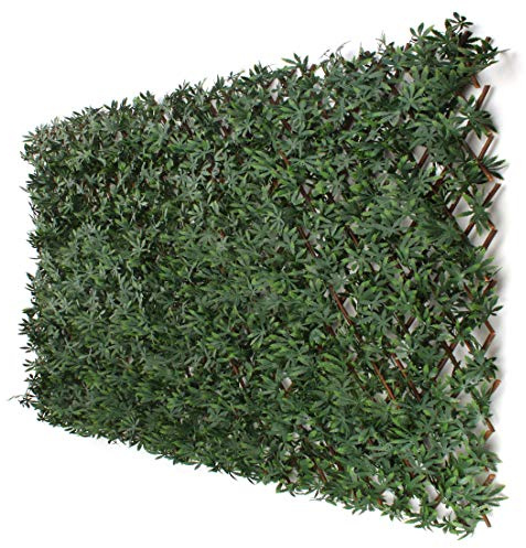 3rd Street Inn Cannabis Leaf Trellis 4-Pack - Fake Weed Plant - Smoke Shop Decor - Marijuana Wall Art - Boxwood and Ivy Privacy Fence Substitute - DIY Flexible Fencing (Cannabis)