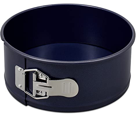 zyliss E980193 Tortiera Apribile Per Forno Antiaderente, 20cm, Acciaio al Carbonio, Blu Scuro, Stampo per Torta a Cerniera Rotondo, Lavabili in Lavastoviglie