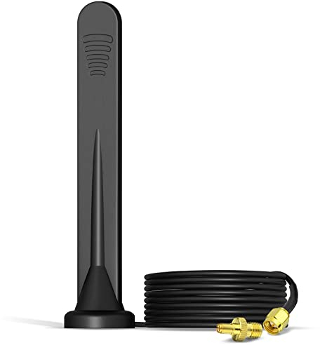 Bingfu 4G LTE Antenne 5dBi SMA TS9 Externe omnidirektionale Netzwerkantenne mit Magnetfuß für 4G LTE Router CPE Broadband Wireless Router Gateway Modem MiFi Hotspot Router