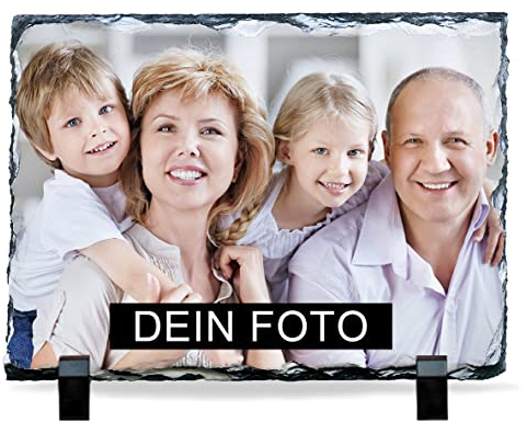 Eurofoto Schiefertafel mit Foto (20x15) Hochformat - Schieferplatte personalisiert - Tafel aus Schiefer mit eigenem Bild